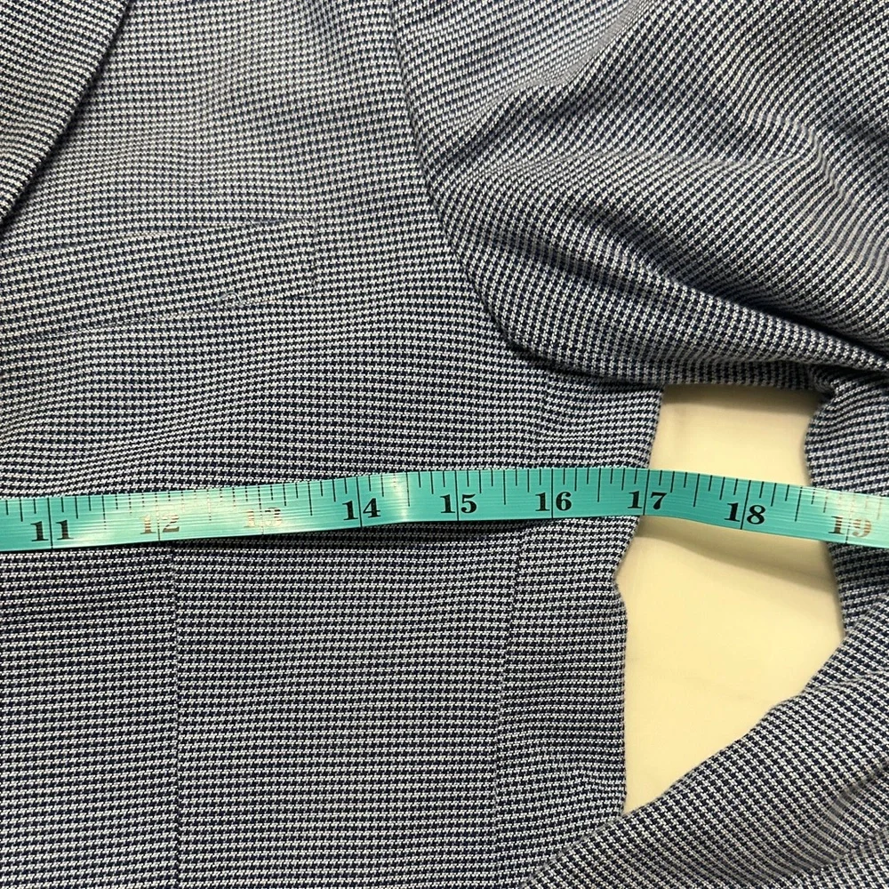 Isaac Mizrahi Navy Patterned Blazer